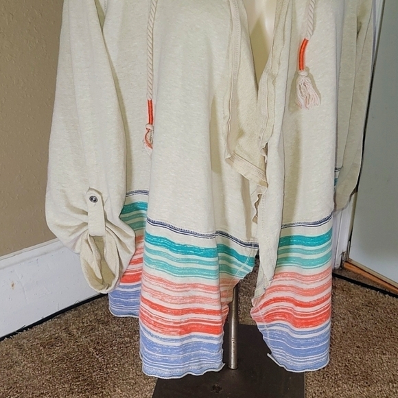 Maurices sweater top, cardigan- hoodie size XXL with roll tab sleeves - Picture 2 of 4